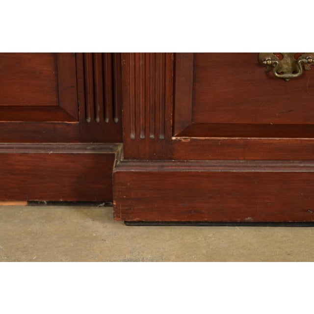 Wood R. J. Horner Style Antique Victorian Carved Walnut Triple Bookcase Cabinet, Circa 1880s For Sale - Image 7 of 12