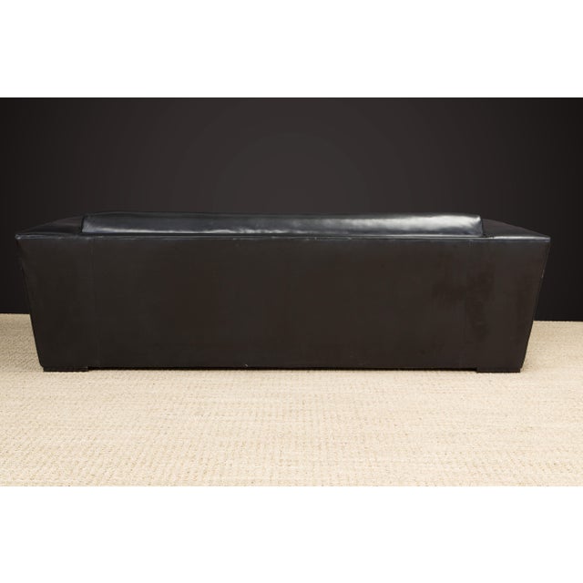 Paul Frankl Attributed 'Speed' Art Deco Living Room Suite in Black Leather, circa 1930s - Set of 4 For Sale - Image 10 of 12