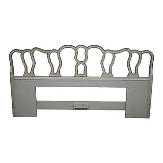 Drexel Vintage French Louis XV Style Painted King Size Headboard For Sale