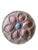 1960s Vintage Hand-Painted Ceramic Oyster Serving Platter Pink Oyster Plate With Center Sauce Well Coastal Cottage Entertaining For Sale - Image 5 of 9