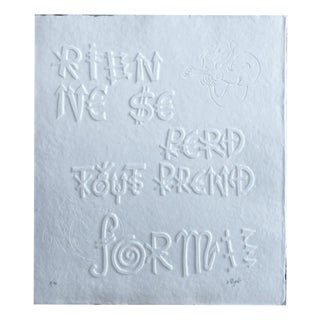 Jacques Villegle, Everything Takes Shape, Aquagravure For Sale