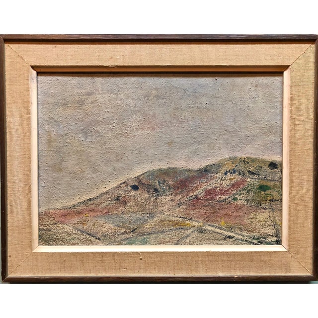 Ivan Kurach, Untitled, Lonely Abstract Landscape Italian Expressionist Oil Painting For Sale