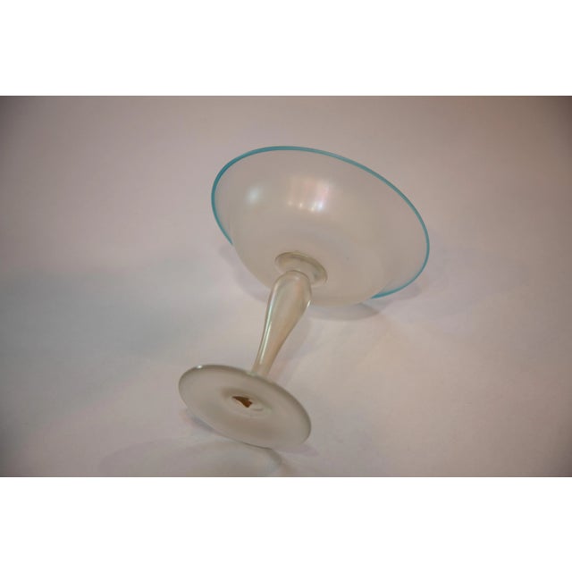 Art Deco Antique Steuben Glassworks Verre De Soie Compote For Sale - Image 3 of 5