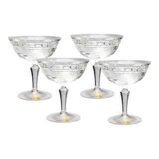 Late 20th Century Echt Meissner Meissen Champagne Coupes - Set of 4 For Sale