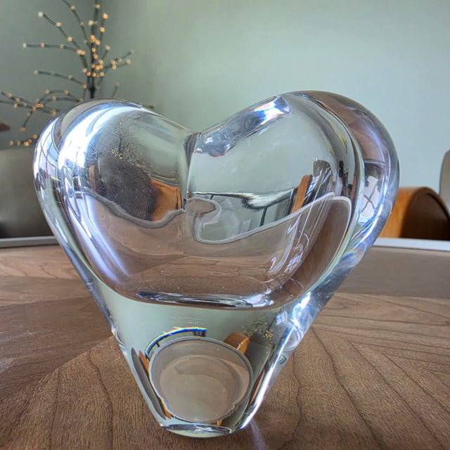 Glass Pair of Vintage Rosenthal Studio-Linie Crystal Heart Solifleur Vases by Michael Boehm For Sale - Image 7 of 17