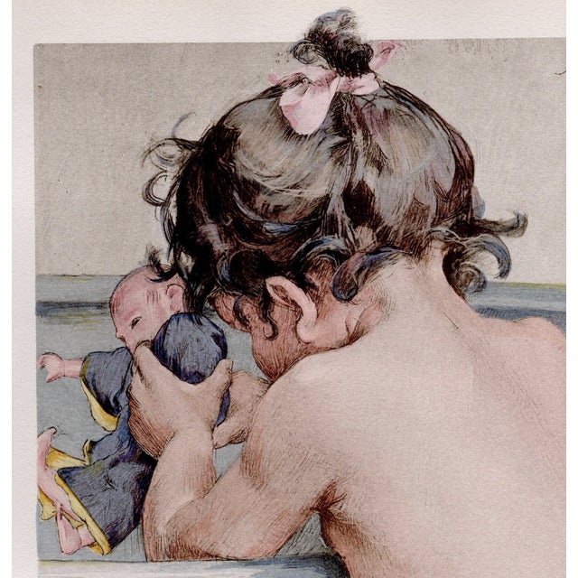 Marguerite Delorme, La Poupée, Nude, 1899, Original Lithograph For Sale - Image 3 of 9
