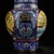 Metal Pair of Chinese Cloisonné "Crane & Willow" Vases With Beast Handles - 15.8 LBS For Sale - Image 7 of 9