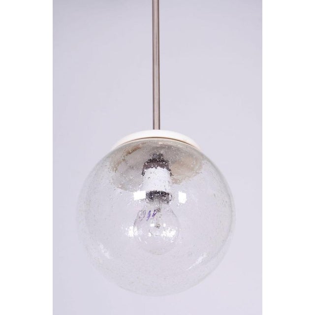 Glass Mid-Century Chandelier in Chromed Steel, Plastic, and Glass, Czech, 1960s For Sale - Image 7 of 10