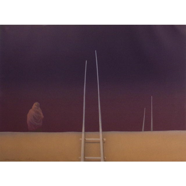 Impressionist 1980s John Axton "Acoma Skies" Signed Numbered Lithograph, Southwestern, Matted For Sale - Image 3 of 5