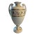 Vintage Neoclassical White Porcelain Urn With Gold Gilt & Twin Handles For Sale
