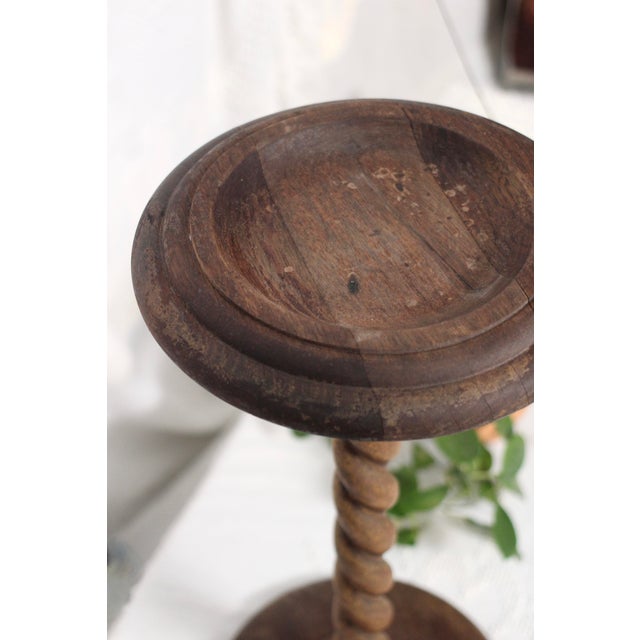 1940s 1940s Barley Twist Wood Plant Stand For Sale - Image 5 of 7
