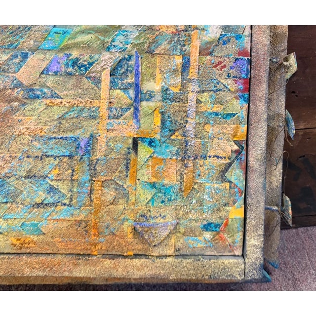 Wood Original Listed Artist Helene Steene Mixed Media Painting - Artwork, Signed, Dated For Sale - Image 7 of 10