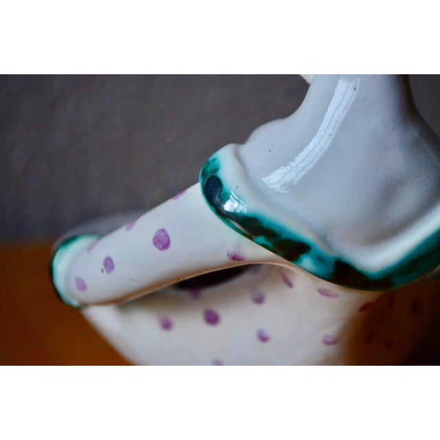 Figurative Ring Holder in Glazed Earthenware, 1950s For Sale - Image 12 of 14