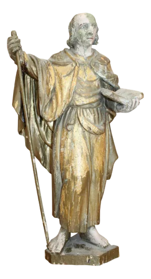 Figure of a Saint, 1800s, Wood