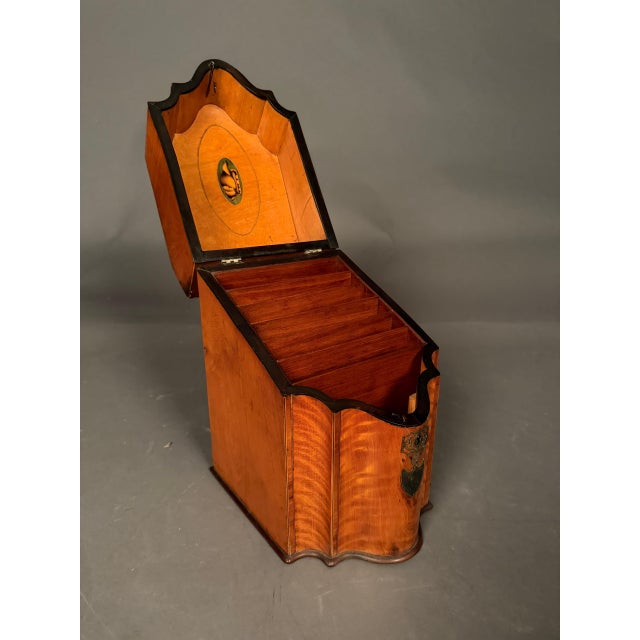 18th Century English Satinwood Document Box With Exotic Wood & Silver Inlay, Circa 1780 For Sale - Image 18 of 18