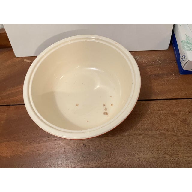 Mid-Century Modern Mid 20th Century Mid-Century Modern Fiestaware Homer Laughlin Kitchen Kraft Oven Serve Floral Casserole Dish For Sale - Image 3 of 4