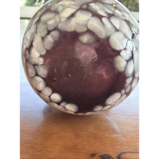 Vintage Murano-Style Art Glass Mini Pitcher Amethyst Bullicante 4.5” For Sale In Los Angeles - Image 6 of 6