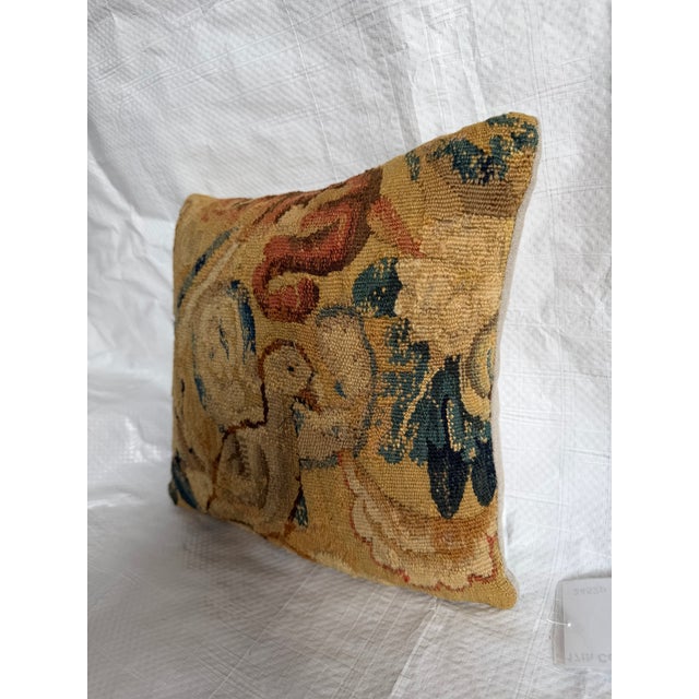 Baroque Antique 17th Century Brussels Figural Tapestry Pillow For Sale - Image 3 of 7