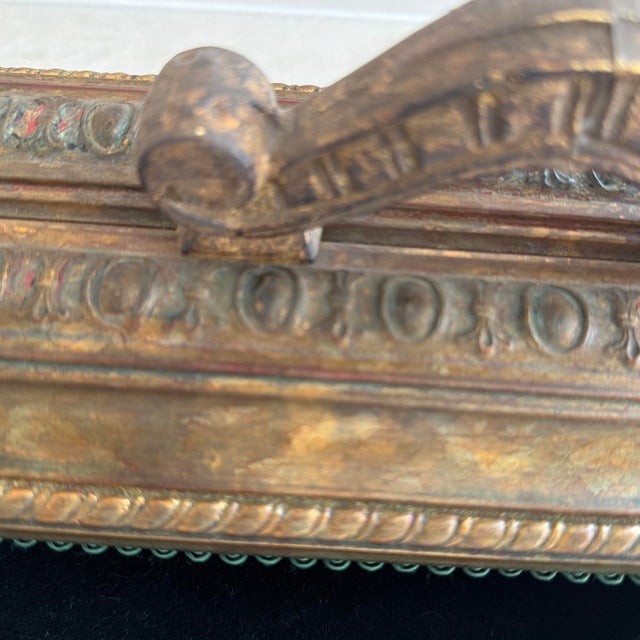 Gold Gilt Long Rectangular Wooden Rococo Style Decorative Box For Sale - Image 8 of 11