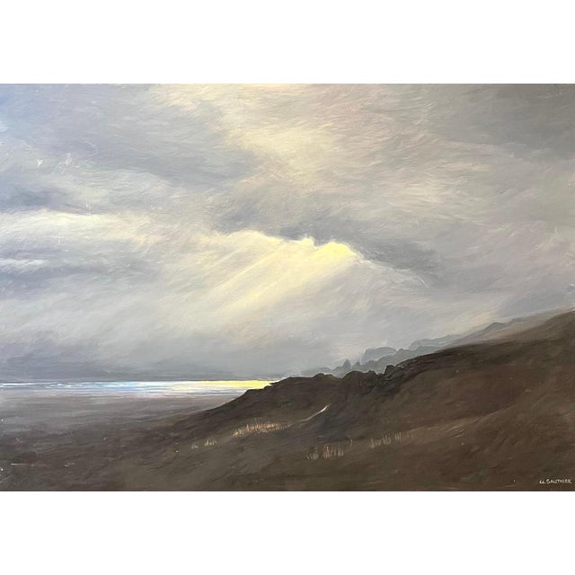 Claude Sauthier, Shaft of Light, Oil on Wood, 1970s For Sale - Image 12 of 12