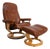 Set of Consul Recliner Lounge Chair and Ottoman in Leather from Stressless For Sale