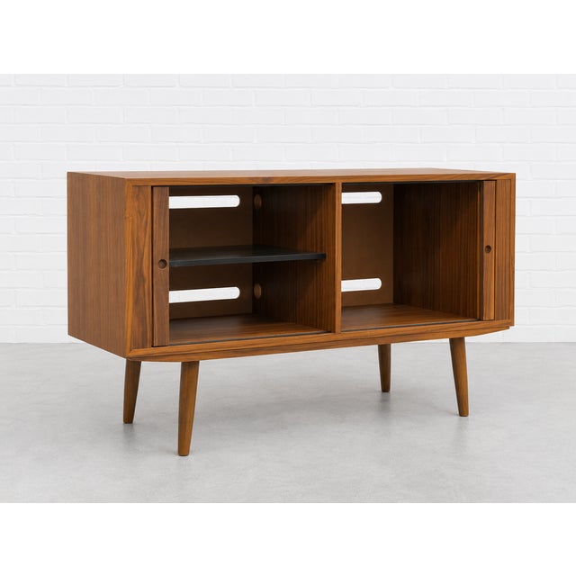 Apartment Sized Mid Century Modern Credenza | Walnut Sideboard by Bruno Hansen, Made in Denmark For Sale - Image 11 of 12