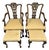 English Mahogany Armchairs with Ottomans, Set of 4 For Sale