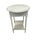 Farmhouse Antique Hand Painted Mahogany Farmhouse Style Oval Spool Bobbin Leg One Drawer Two Tier Side Table For Sale - Image 3 of 8
