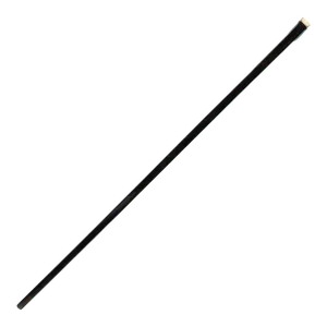 Mid-Century Ebonized Walnut W/ Genuine Bone Walking Stick W/ 14k Gold Inlay