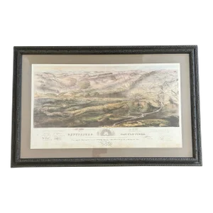Large Framed Gettysburg Battle Map