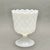 This vintage milk glass pedestal goblet planter by E.O. Brody Co. features a classic raised diamond pattern and a charming...