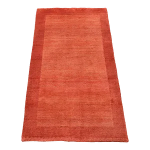 Gabbeh Rug 2’10” X 4’11” Red Wool Contemporary Hand-Knotted Carpet