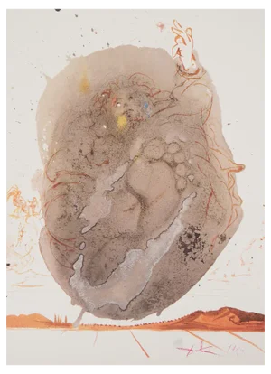 Salvador Dali, Biblia Sacra, The Creation of Man, Lithograph
