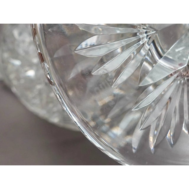 Mid 20th Century St. Louis France Florence Pineapple Cut Crystal Wine Decanter With Stopper For Sale - Image 9 of 10