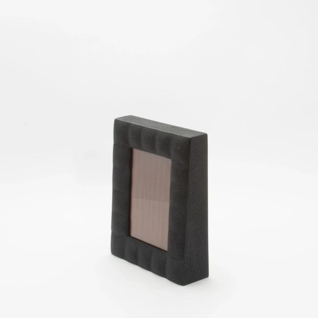 R & Y Augousti Picture Frame 5x7” in Quilted Black Shagreen by R&y Augousti For Sale - Image 4 of 8