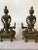 1920s Antique Brass Ornate Andirons For Sale - Image 4 of 12