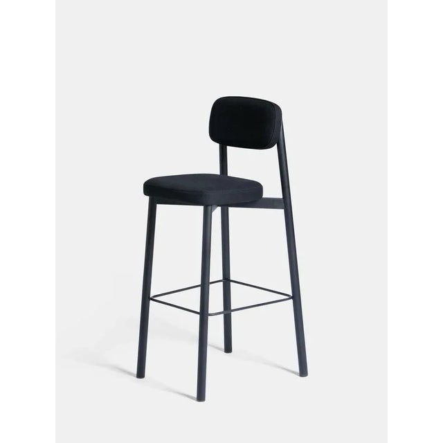 Set of 6 black residence 75 counter chairs by kann design dimensions: d 50 x w 46 x h 103 cm. Materials: steel tube, hr...
