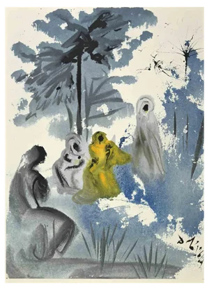 Salvador Dali, Familia Ruth Moabitidis, Lithograph, 1964