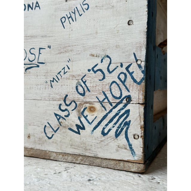 Vintage Folk Art Embellished m.i.t. “Seniors” Dormitory / Naval Trunk, Circa 1949-1950 For Sale - Image 16 of 18