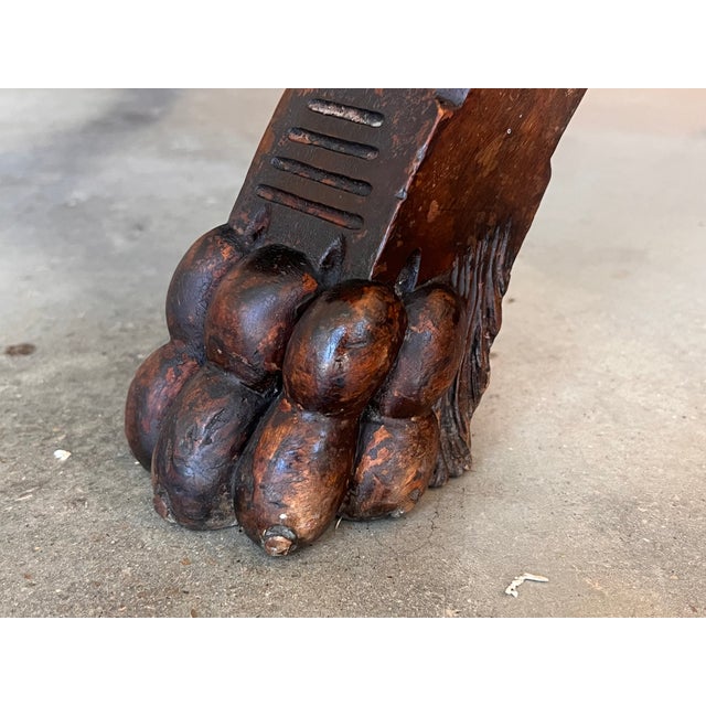 19th Century Spanish Walnut Desk With Two Drawers & Strong Legs, 1890s For Sale - Image 12 of 12