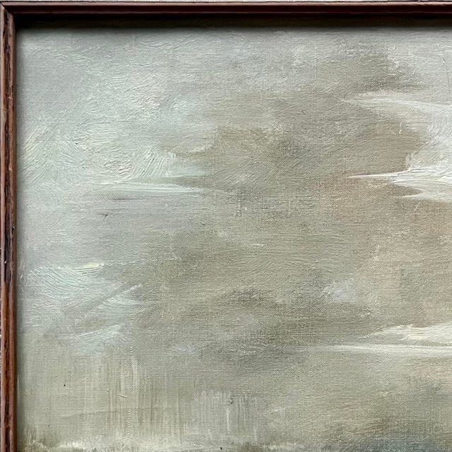 Abstract Impressionistic Seascape "Shoreline Scene" by Robert Baranet = Oil on Canvas - Framed For Sale - Image 4 of 8