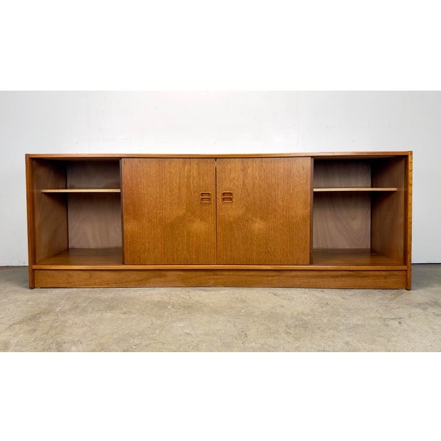 Mid Century Danish Modern Teak Media / Stereo Cabinet Console Credenza by Feldballes Mobelfabrik For Sale - Image 13 of 14