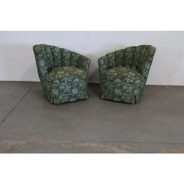 Pair of Mid-Century Modern Vladimir Kagan Style Corkscrew Club Chairs For Sale - Image 4 of 4