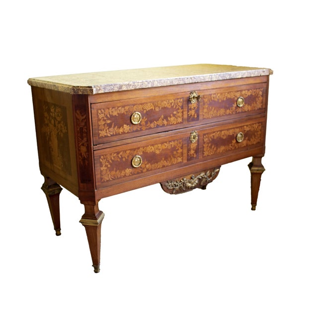 This refined 18th-century Louis XVI-style commode (dresser) is an excellent example of French cabinetmaking of the period,...