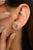 14k Gold Oval 1.68ct Halo Diamond Emerald Birthstone Earrings- A Pair For Sale In New York - Image 6 of 11