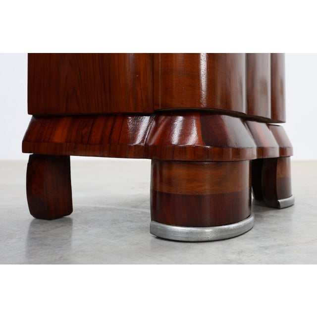 Art Deco Nightstands in Walnut, Italy, 1920s, Set of 2 For Sale - Image 16 of 18