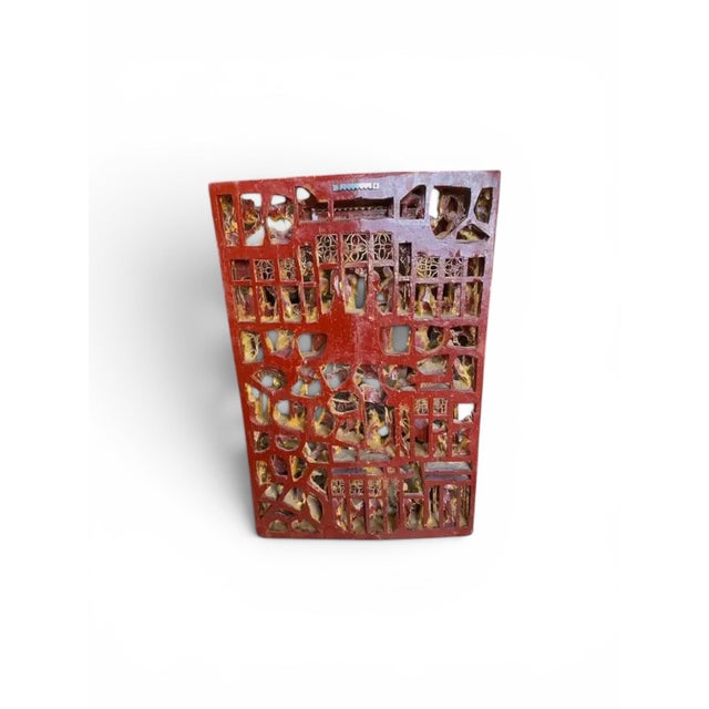 Early to Mid-20th Century Chinese Giltwood Carved Wall Panel For Sale - Image 9 of 13