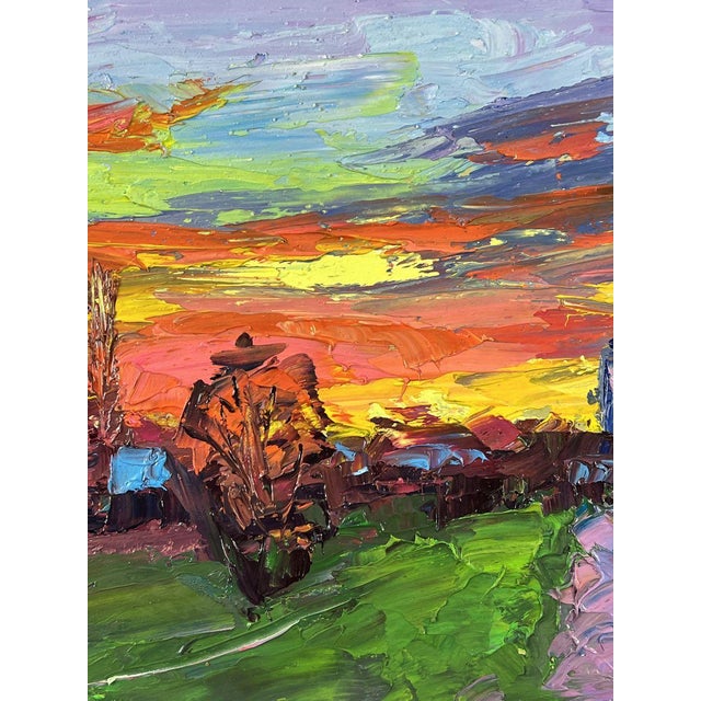 2020s Oil Painting Evening Descended Over the Road Boris Serdyuk For Sale - Image 5 of 10