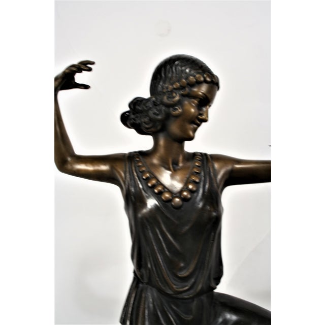 1990s Art Deco/Modern Bronze Sculpture Dianna For Sale - Image 17 of 17