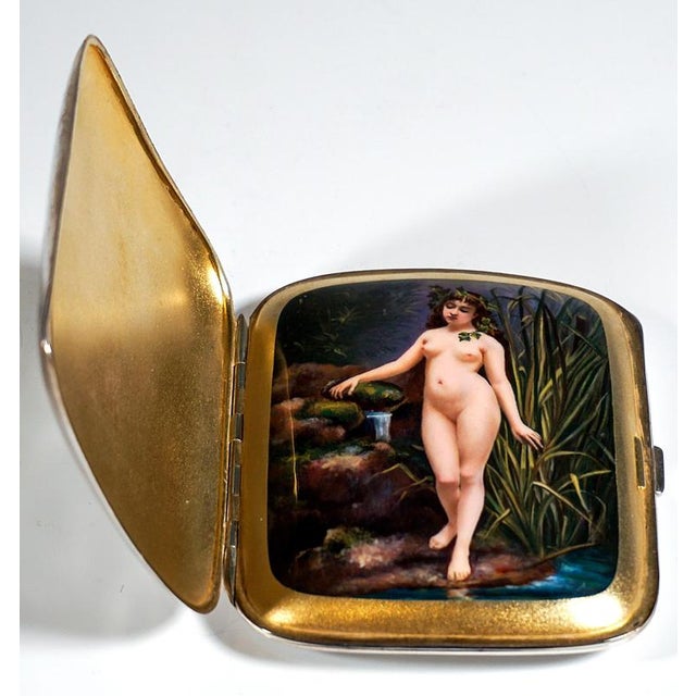 Art Nouveau Silver Cigarette Case, 1890s For Sale - Image 5 of 10